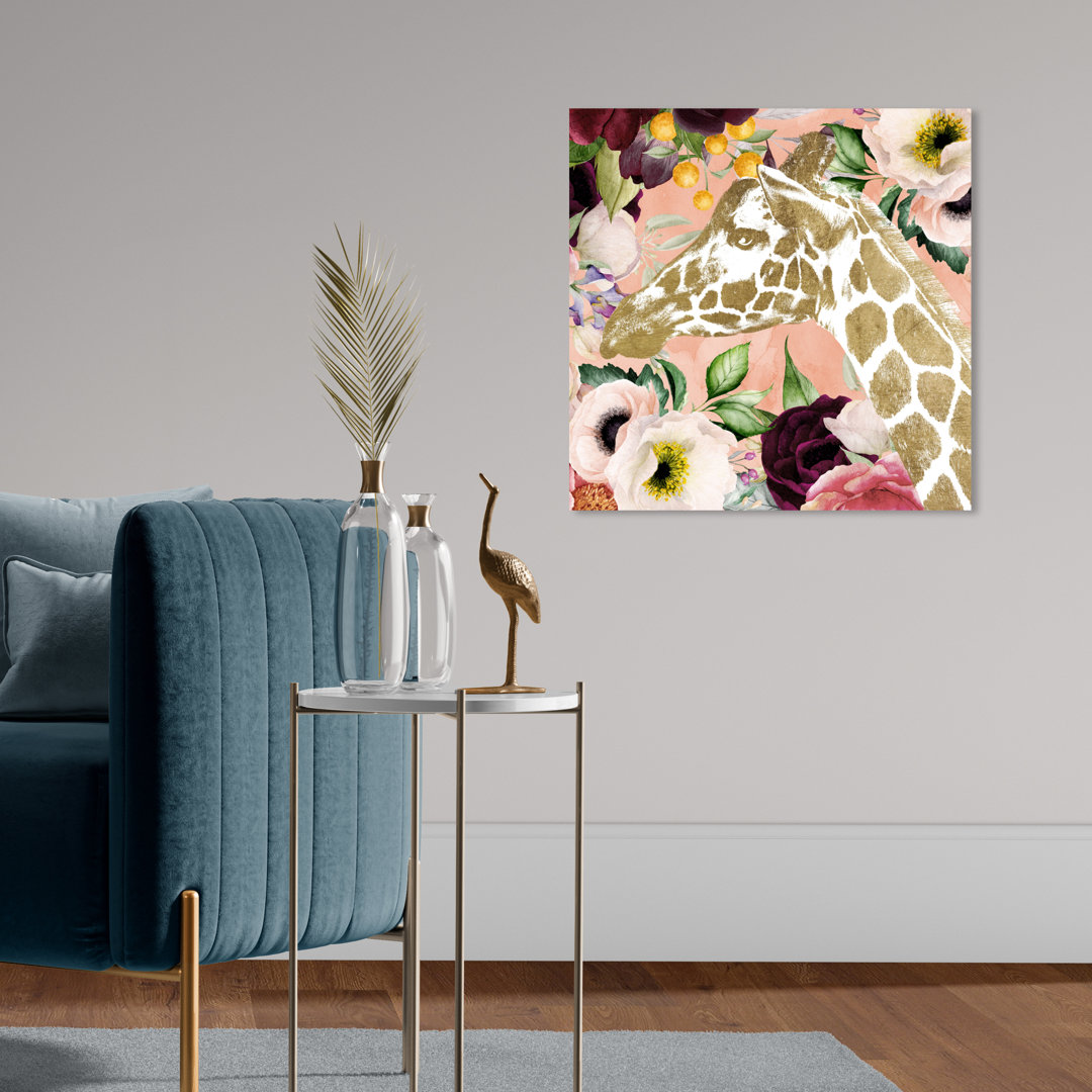 " Fashion And Glam Giraffe Glam, Gold " by Oliver Gal Etta Avenue™