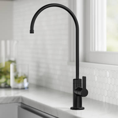 KRAUS Water Filtration System and Matte Black Water Filter Faucet