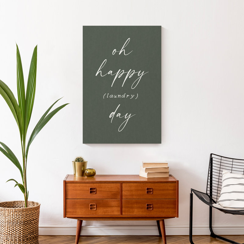 Oh Happy Laundry Day Canvas Print, 30" H x 20" W