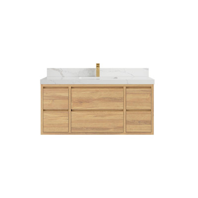 Teck flottant Madison X P 22 po De salle de bain Quartz blanc