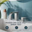 Waterfall Widespread Bathroom Faucet 3 Hole, 2-handle Bathroom Sink Faucet with Drain Assembly-98114699
