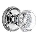Grandeur Newport Rosette Double Dummy with Chambord Crystal Door Knob