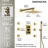 Wall Mounted Digital  Shower System , 12"  High Pressure Rainfall Shower Head with Handheld Shower-83197651