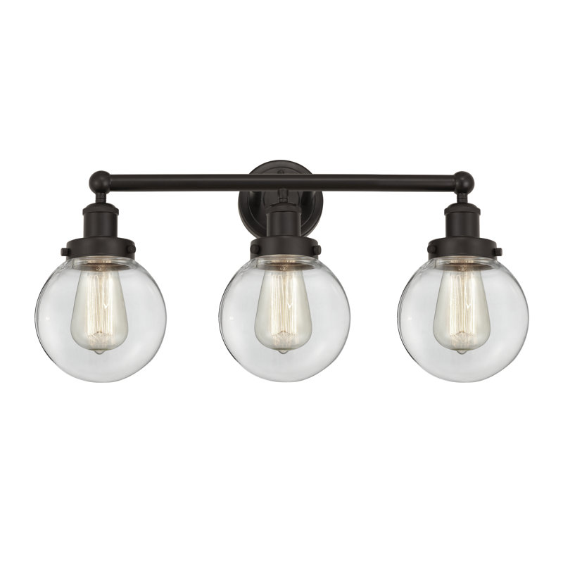 Alphonsa 3 - Light Dimmable Vanity Light, Clear, Oil Rubbed Bronze