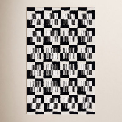 Harton Hand-Tufted Geometric Rug