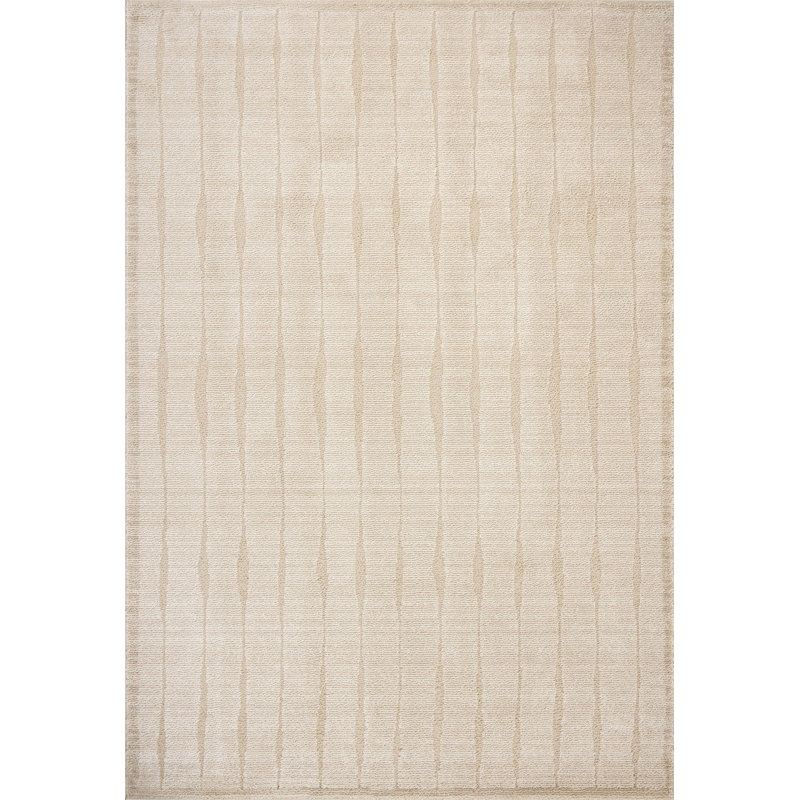Tapis ivoire / avoine Chris Loves Julia x Loloi Calvin, Rectangle 6 pi 3 po x 9 pi 6 po