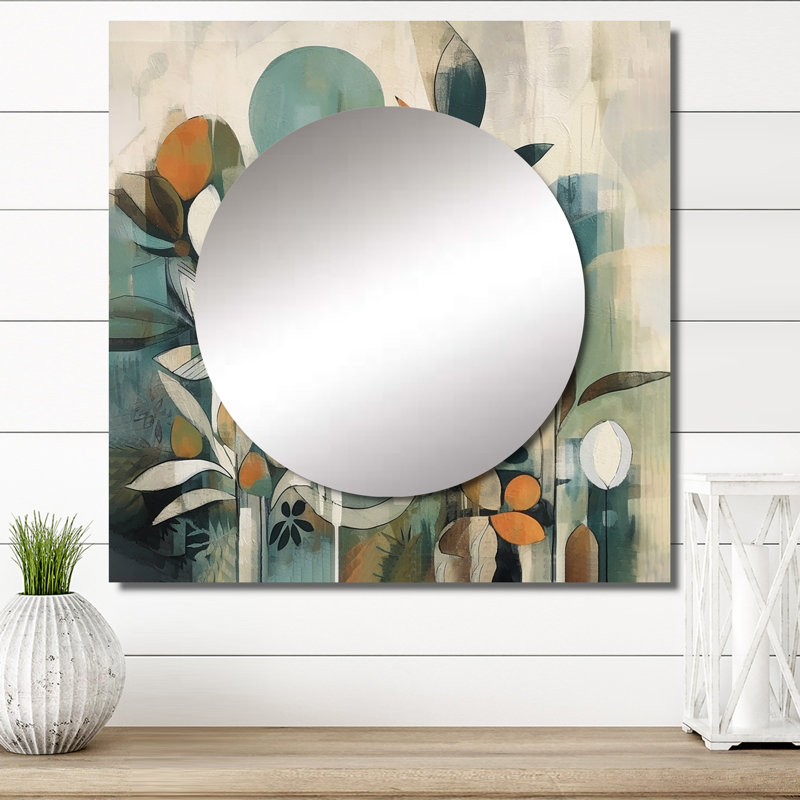 Art mural miroir de salon Arkeia, 36 po x 36 po
