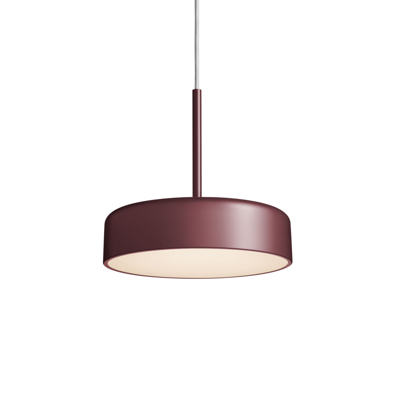 Bobber 1 - Light LED Pendant, Oxblood, 11" H x 12" W x 12" D