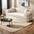 Space-Saving Convertible Sofa Bed with Boucle Fabric and No-Assembly Design