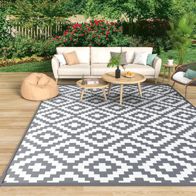 Non-Slip Geometric Doormat
