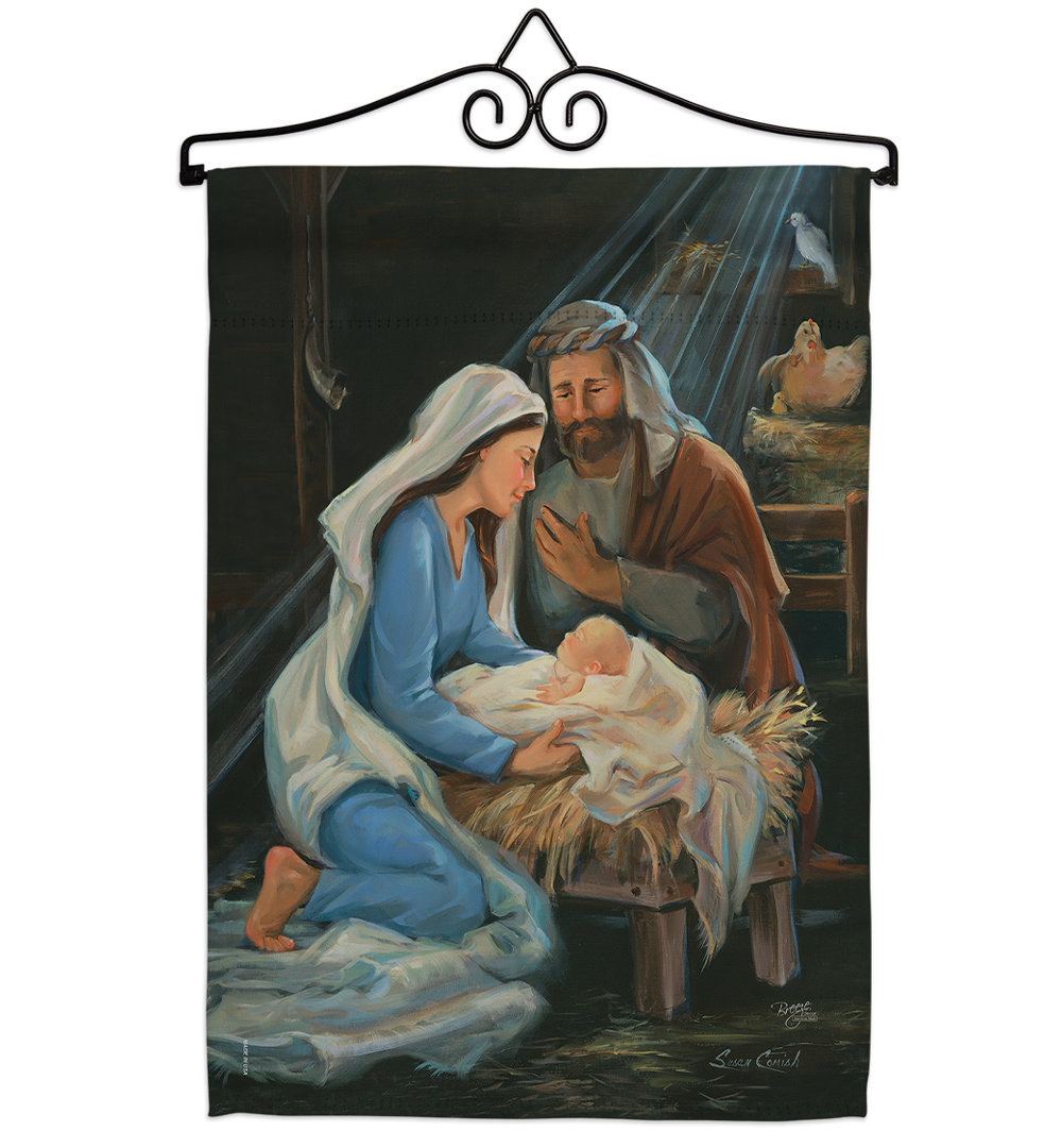 Double Sided 18.5'' H x 13'' W Polyester New Baby Flag Set Breeze Decor