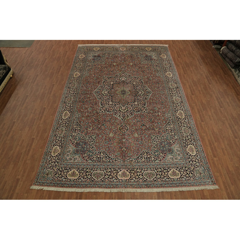 Tapis d'inspiration traditionnelle classique en soie 12 x 18