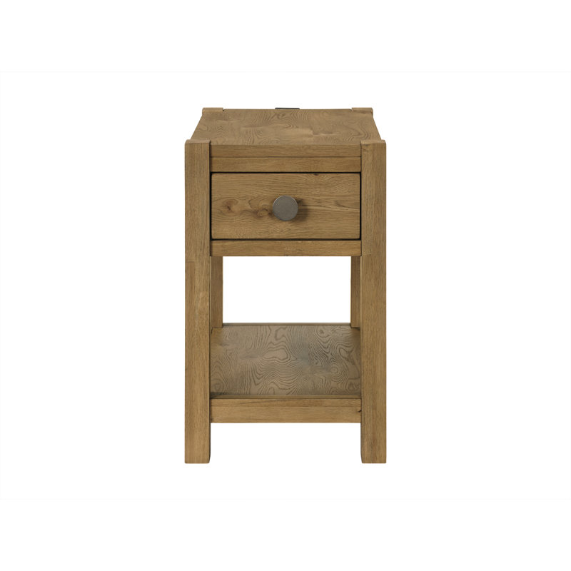 Needham 1 - Drawer 16" Wide End Table with Power