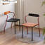 Black+Cherry Wood Colour+Red Solid back side Chair(Set of 2)-36846229