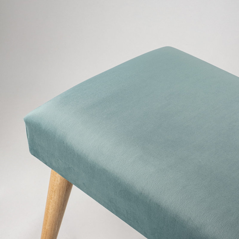 Sigourney Fabric Upholstered Bench, 45cm H x 160cm W x 35cm D, Mint
