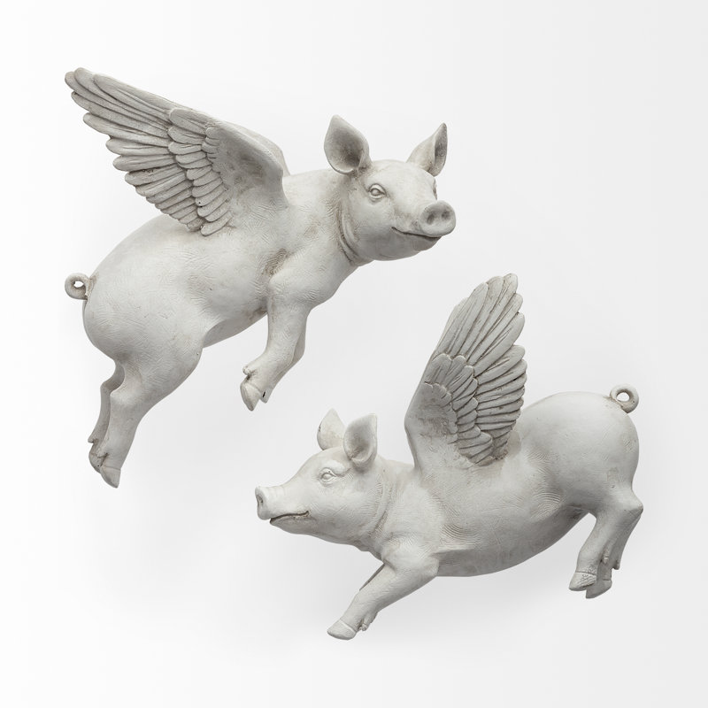 Ensemble de cochons volants, Blanc