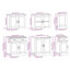 7 Piece Kitchen Cabinet Set Kalmar High Gloss Engineered Wood-9166538