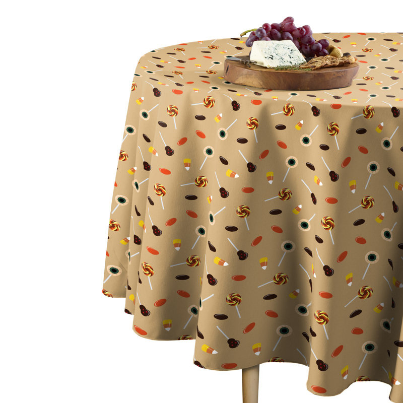 Koenig Geometric Round Tablecloth, 108" W x 108" L