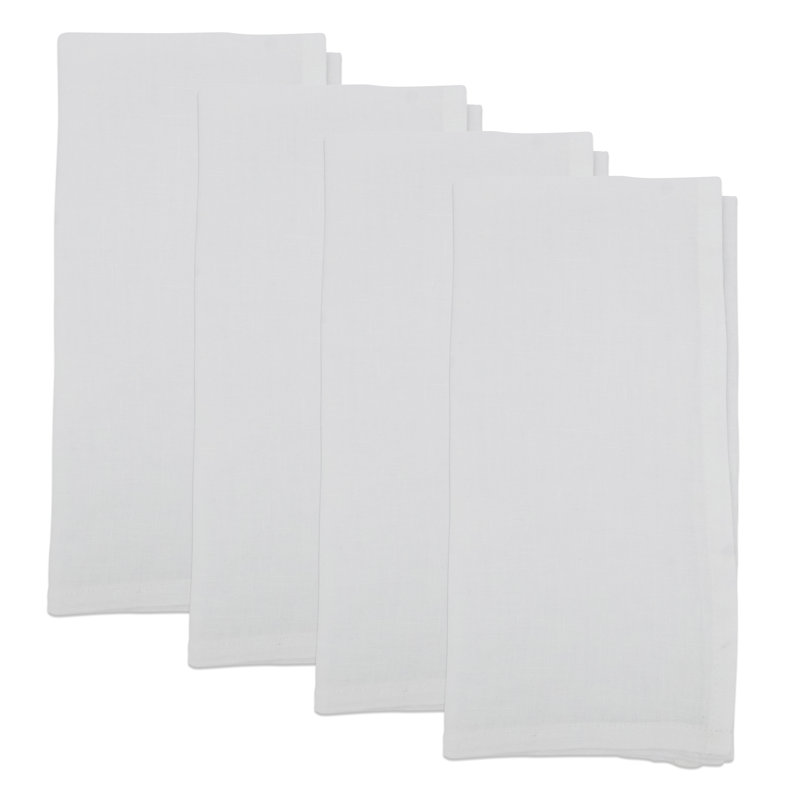Serviette de table Caliban Crisp And Classic (ensemble de 4) 20S, Blanc