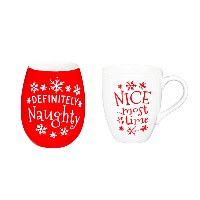 Ensemble de 2 verres assortis en céramique