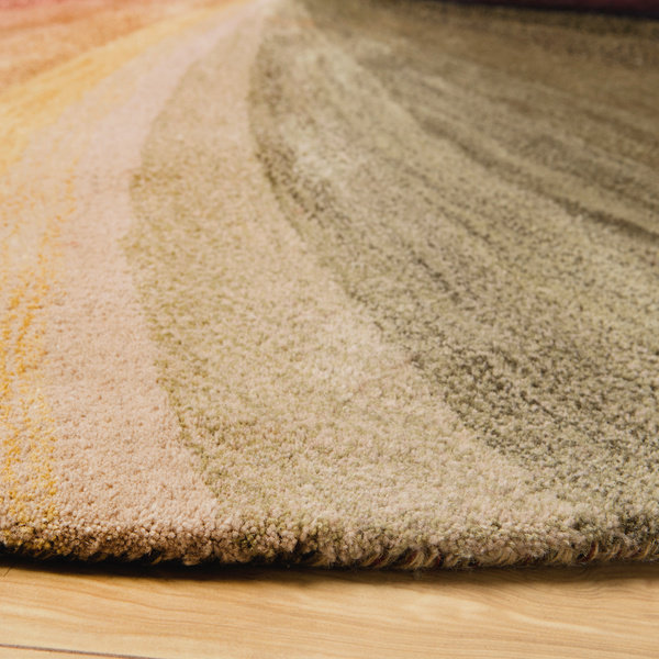 Stylish Sloane Multicolor Hand Tufted Wool Rug, Rectangle 4' x 6'