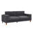 Corduroy Upholstered Square Arm Sofa With Wooden Legs-137097048