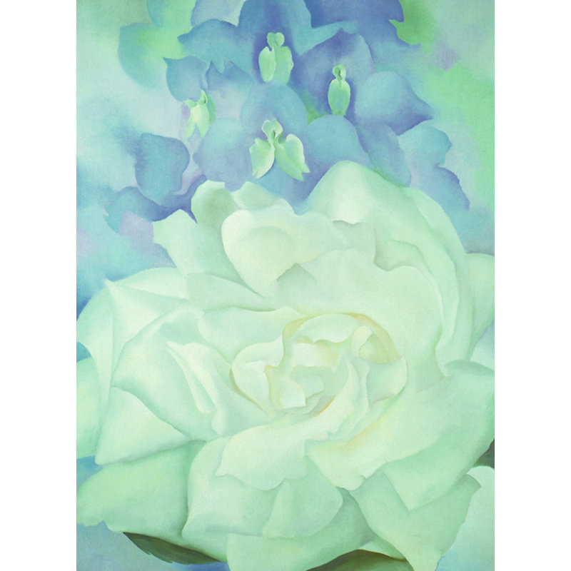 Rose blanche avec Larkspur n ° 2, 1927 MCG-PF1066, H 24 po x l 18 po