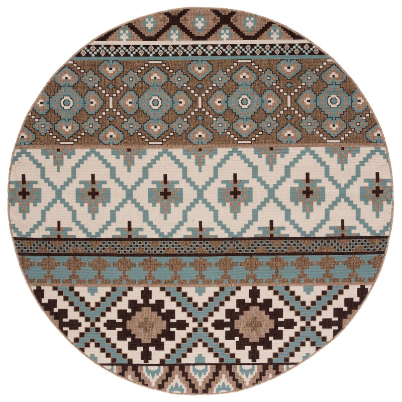 Tapis intérieur / extérieur Northpoint Southwestern, Rond 6 pi 7 po