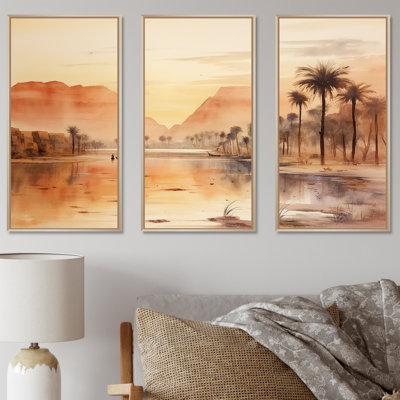 Ancienne rivière égyptienne, paysage - Égypte, art mural