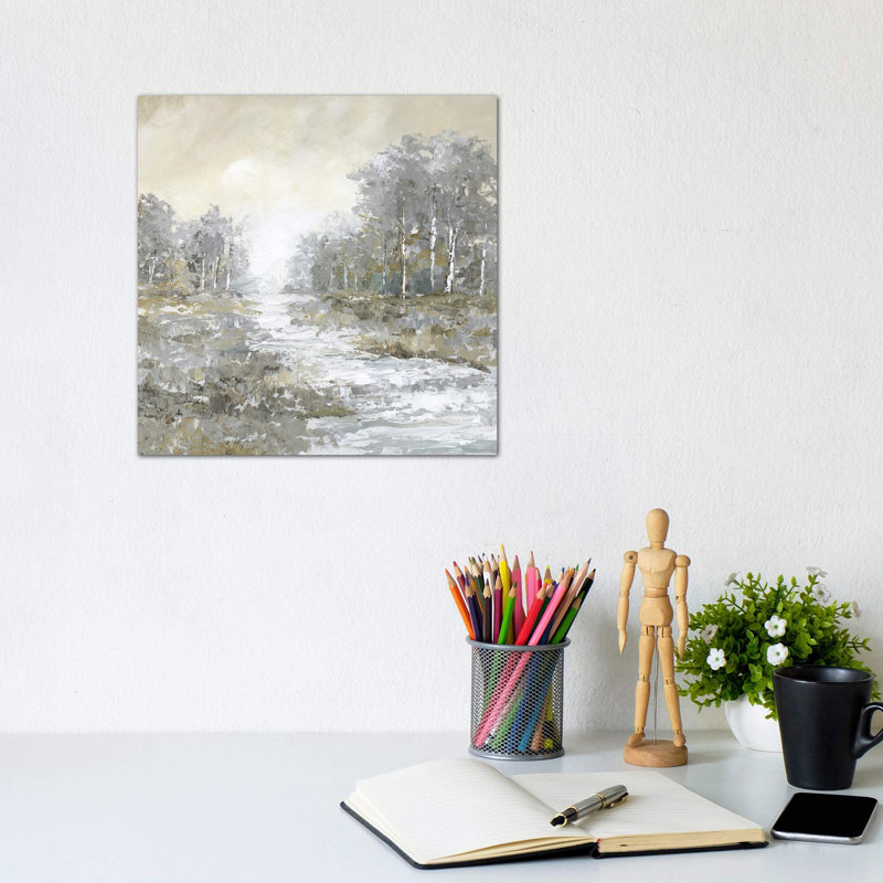 Babbling Brook II by Nan - Wrapped Canvas Painting, 30.48 cm H x 30.48 cm W