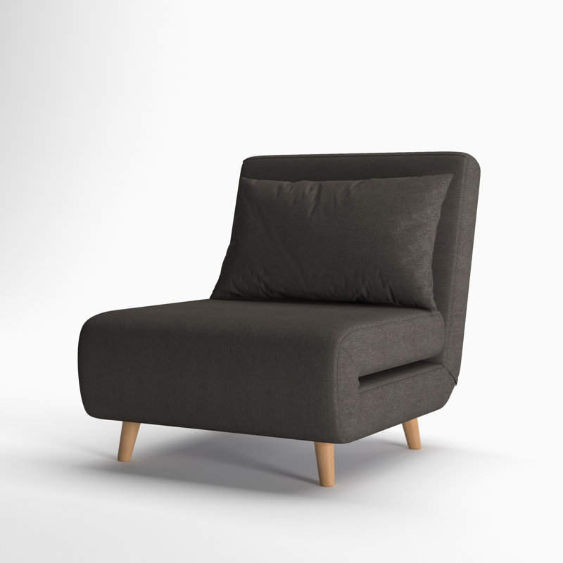 Clarissa Upholstered Accent Chair, Charcoal Polyester