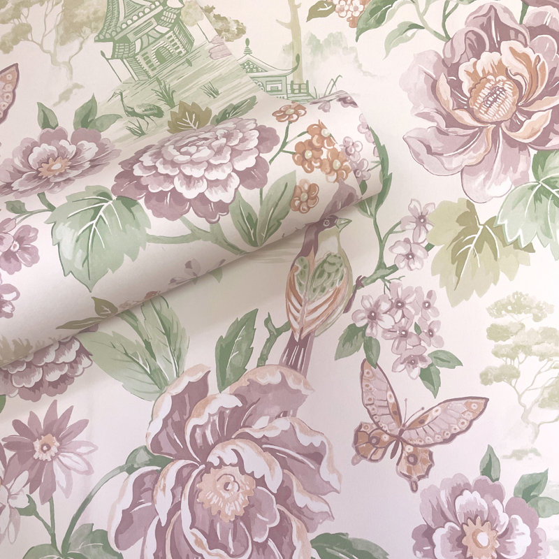 10.05m x 53cm Matte Wallpaper Roll, Green Cream