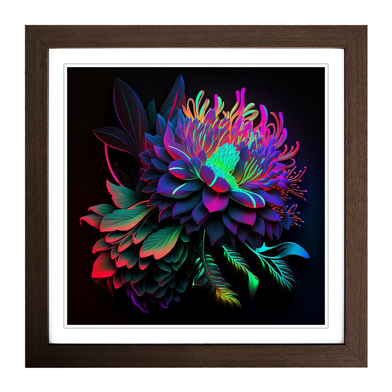 Single Picture Frame Print on Wood, Walnut