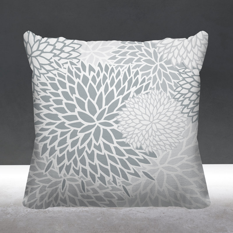 Arlo Outdoor Reversible Throw Pillow, Grey, 15W" x 15H"