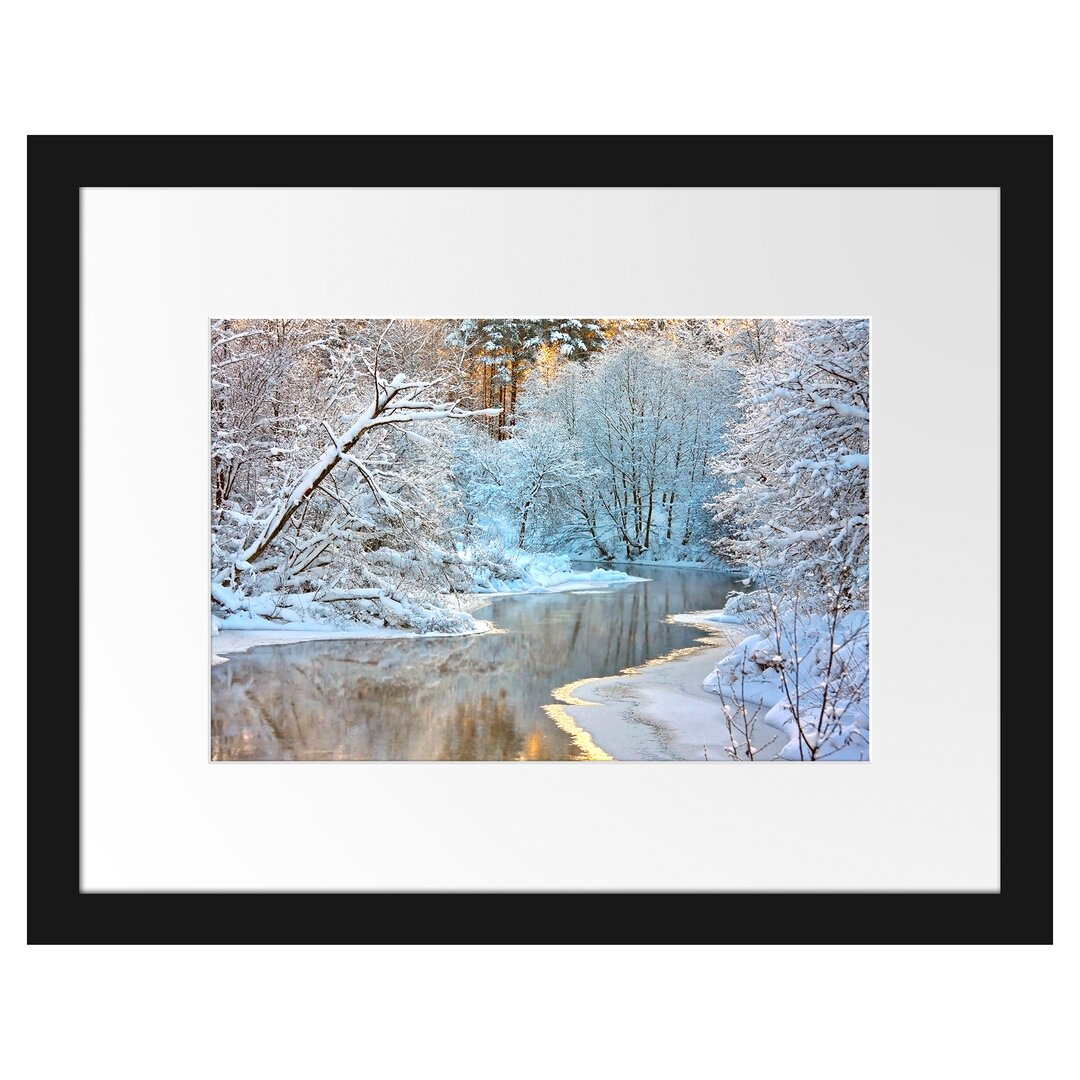 Gerahmtes Poster Breathtaking Winter Landscape