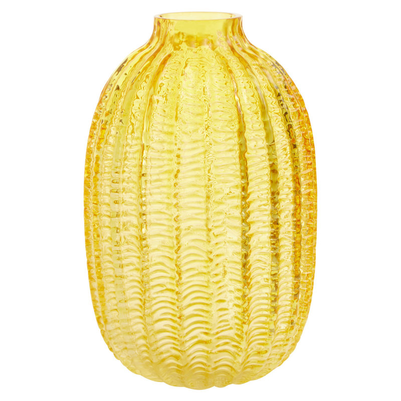 Samak Handmade Glass Table Vase, 24cm H x 15cm W x 15cm D