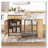 59.5"Kitchen Island With Extendable Dining Table, Kitchen Storage Table With Double-Sided Storage, Kitchen Island With 2 Drawers, Power Outlet, Side Open Shelves, For Kitchen-1517787899