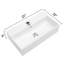 Lavabo de salle de bain mural rectangulaire en céramique avec trou pour robinet L 21 po x l 12 po