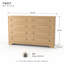 Commode spacieuse avec solution de rangement - Commode de style Mid-Century à 7 ou 8 tiroirs pour salon de chambre à coucher Bois naturel A Bois naturel