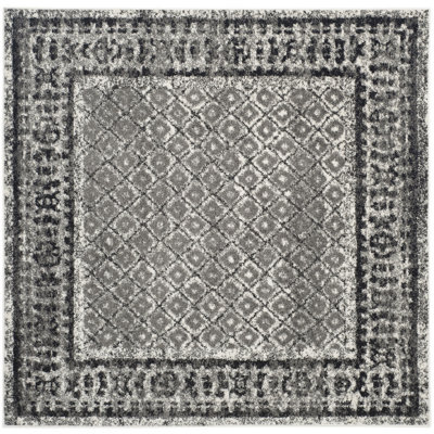 Bonilla Geometric Grey/Black Area Rug