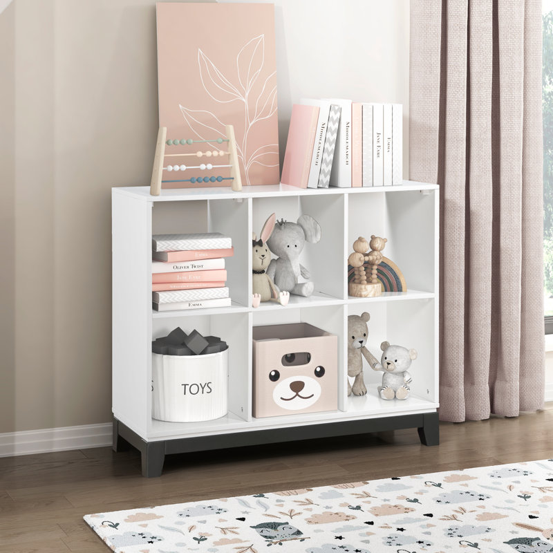  Meuble bibliothèque en bois à 6 tablettes 1 pièce, Blanc