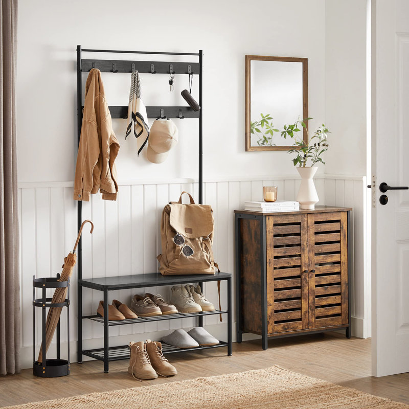 Anaias Hall Tree 85cm Wide with Bench and Shoe Storage