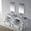 Ensemble de meuble-lavabo de salle de bain double 85 po avec miroir Mance-24551149