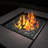 Mehalek 25" H x 30" W Propane Fire Pit Table with Lid, Outdoor Ceramic Tabletop Fire Pit