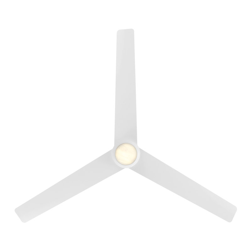 Ventilateur de plafond intelligent à 3 pales Pisces avec trousse d'éclairage à DEL sélectionnable 2700K-3000K-4000K-5000K et télécommande incluse Diffuseur naturel albâtre espagnol naturel