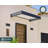Palram - Canopia Sophia 3' 1" D Acrylic Clear/Gray Stationary Slope Door and Window Awning-54822147