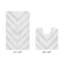 Ensemble de tapis pour salle de bain à chevrons touffetés 100% coton Annaclara 1990 GSM de qualité supérieure avec envers en latex antidérapant, certifié OEKO-TEX®, super absorbant et lavable à la machine, blanc-97657150-97657147