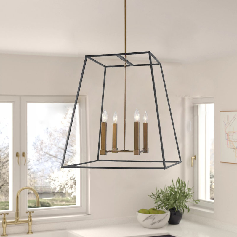 Lustre géométrique à 4 lumières Parsifal