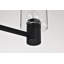 Meuble-lavabo 3 lumières Rosmunda - noir mat avec verre transparent
