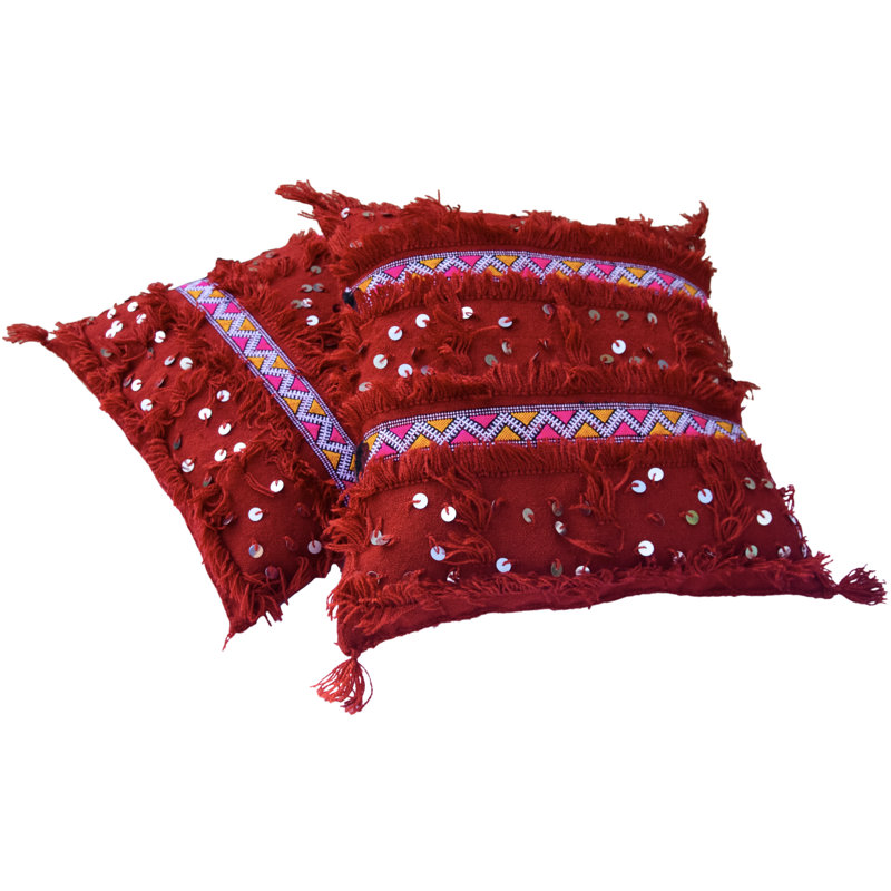 Rectangular Pillow Cover & Insert, Maroon/Pink/Red